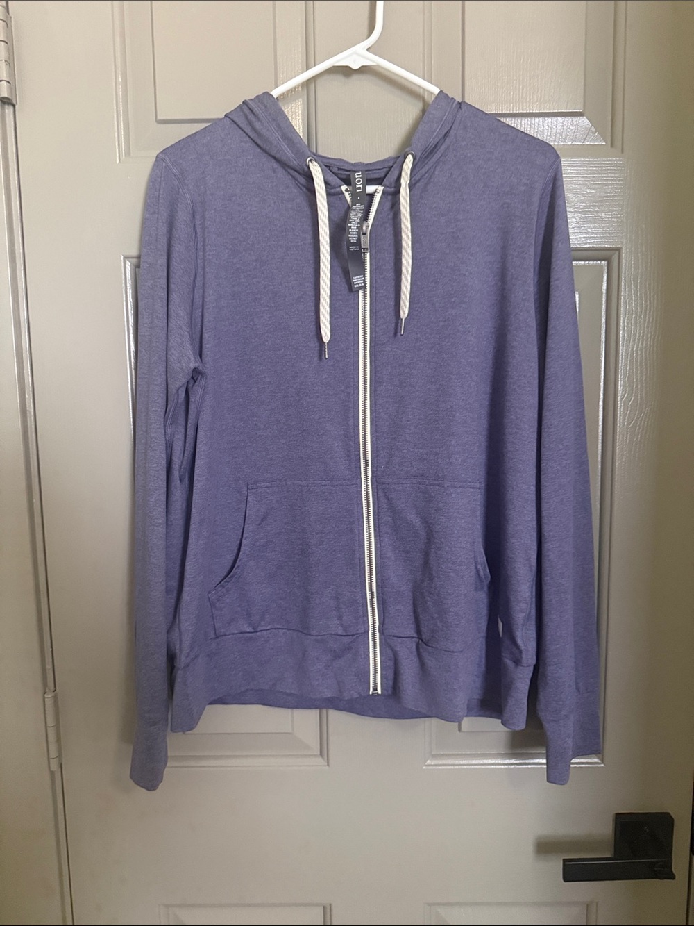 Vuori Lavender Full-Zip Bomber Hoodie